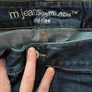 Maurices Mid-Rise Dark Blue Skinny Jeans